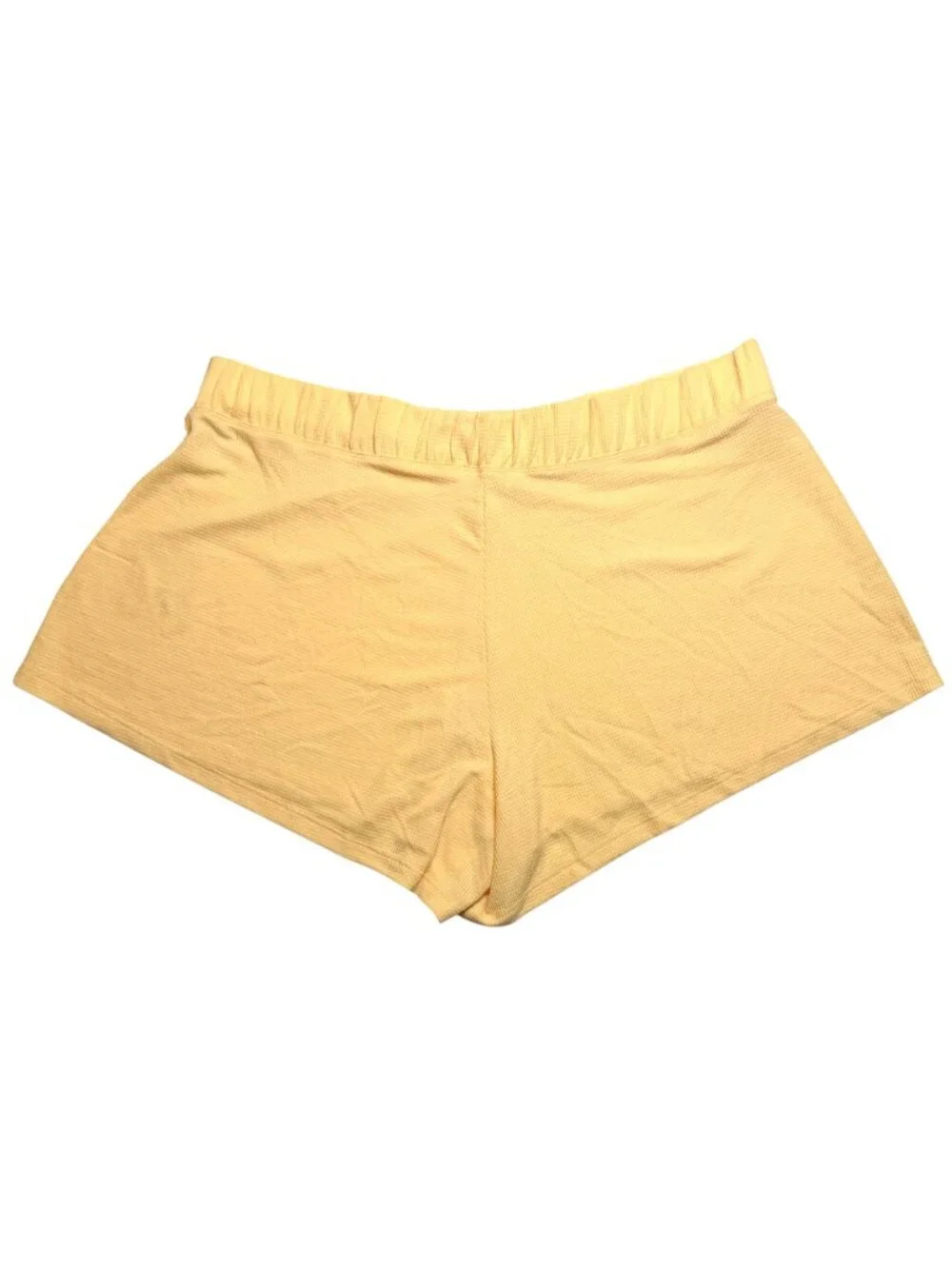 NWT Athleta Wind Down Sleep Shorts 1X Lunaria Yellow Waffle Knit Lounge Plus - Picture 3 of 11